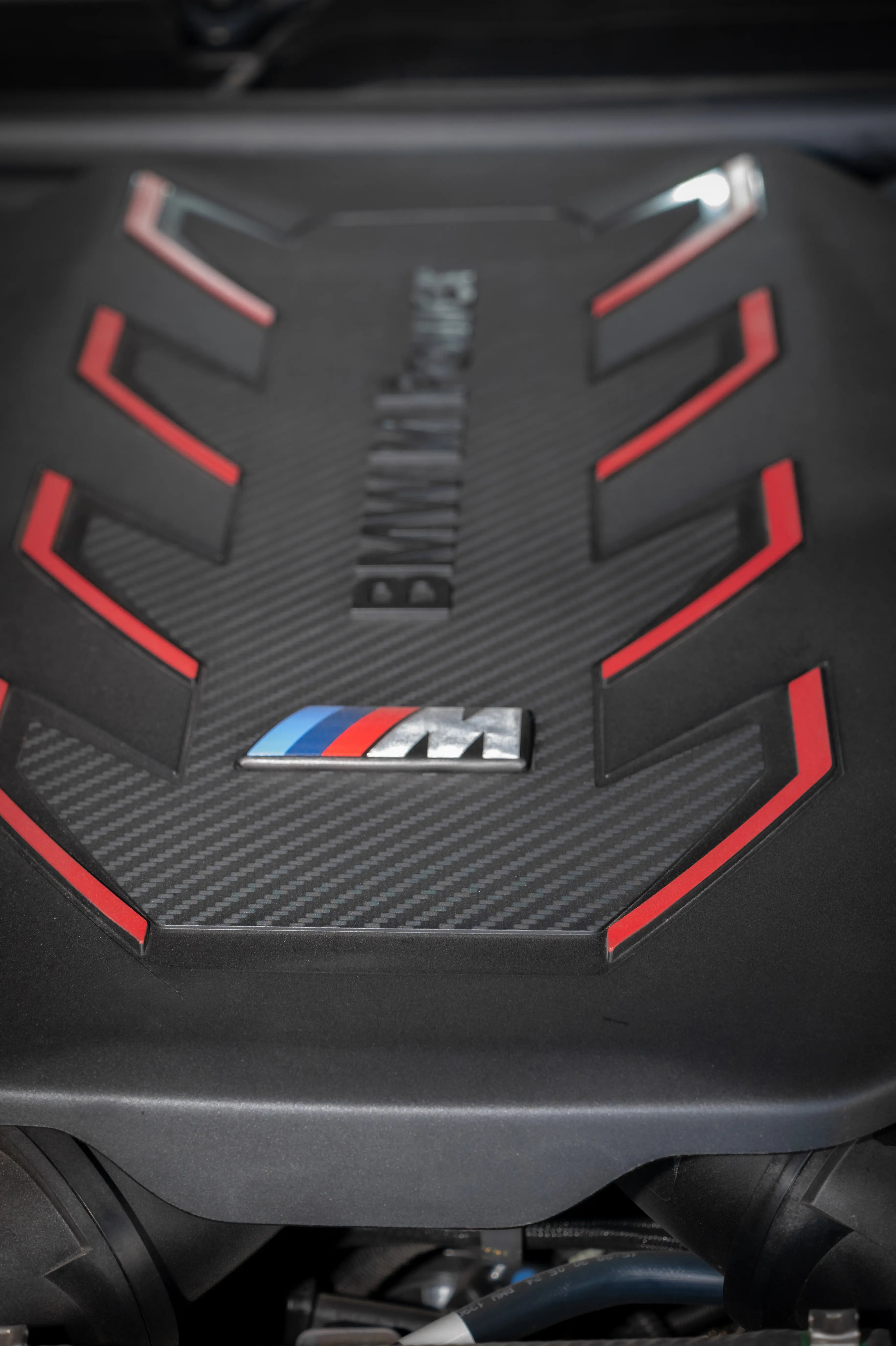 BMW M5 engine bay service work
